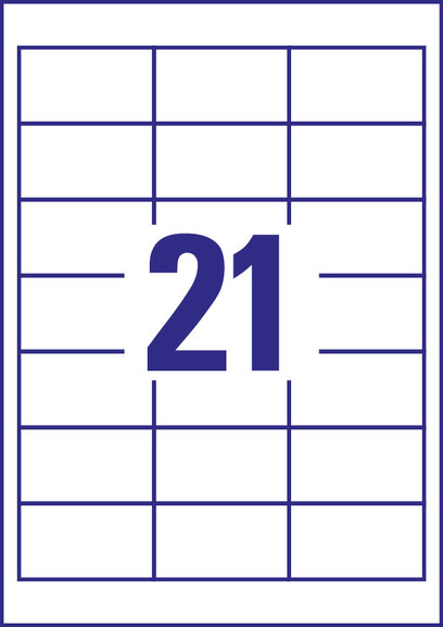 Universaletiketten A4 3670 weiss 64x36mm, Art.-Nr. ZWF-3670 - Paterno B2B-Shop
