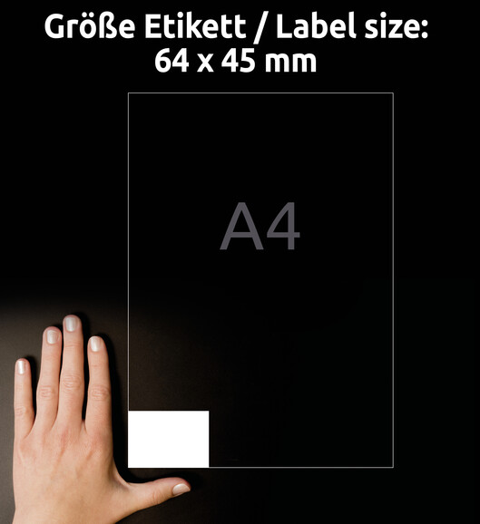 Universaletiketten A4 3671 weiss 64x45mm, Art.-Nr. ZWF-3671 - Paterno B2B-Shop