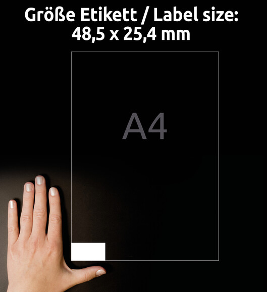 Universaletiketten ZWF 48,5 x 25,4 mm, weiß, Art.-Nr. 4780ZWF - Paterno B2B-Shop