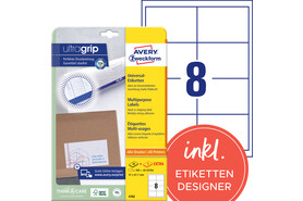 Universaletiketten ZWF 97 x 67,7 mm, weiß, Art.-Nr. 4782ZWF - Paterno B2B-Shop
