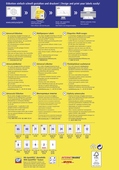 Etikett 38x21,2 mm InkjetLaserCopy weiss, Art.-Nr. 6121ZWF - Paterno B2B-Shop
