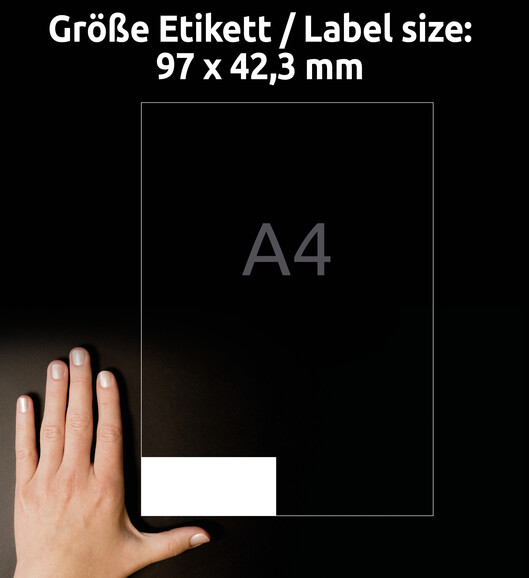 Etiketten Avery InkjetLaserCopy 97x42,3mm, Art.-Nr. 6123ZWF - Paterno B2B-Shop