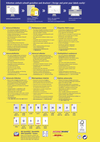 Universal-Etiketten permanent 210x148mm, Art.-Nr. 6176ZWF - Paterno B2B-Shop