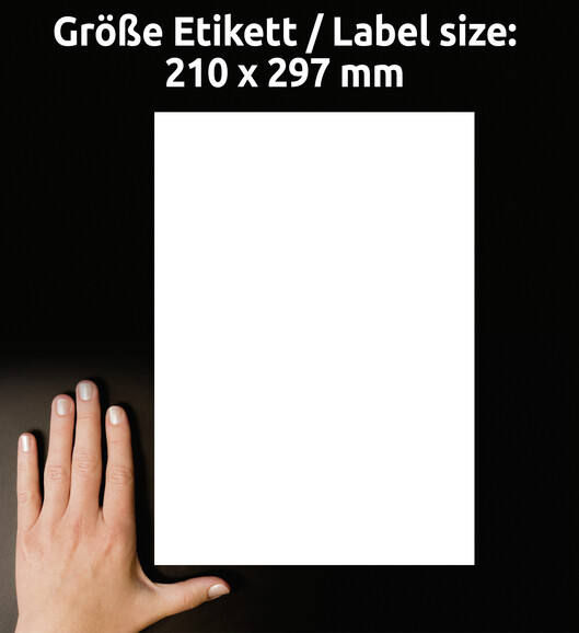 Universaletiketten 210 x297 mm wiederablösbar, Art.-Nr. L4735REV-25 - Paterno B2B-Shop