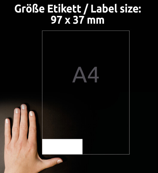 Universaletiketten A4 3678 weiss 97x37mm, Art.-Nr. ZWF-3678 - Paterno B2B-Shop