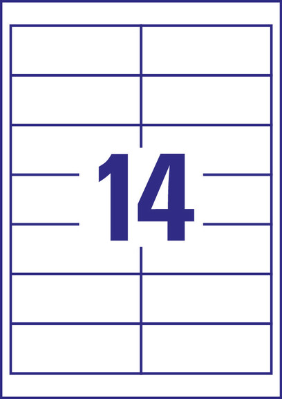 Universaletiketten A4 3678 weiss 97x37mm, Art.-Nr. ZWF-3678 - Paterno B2B-Shop