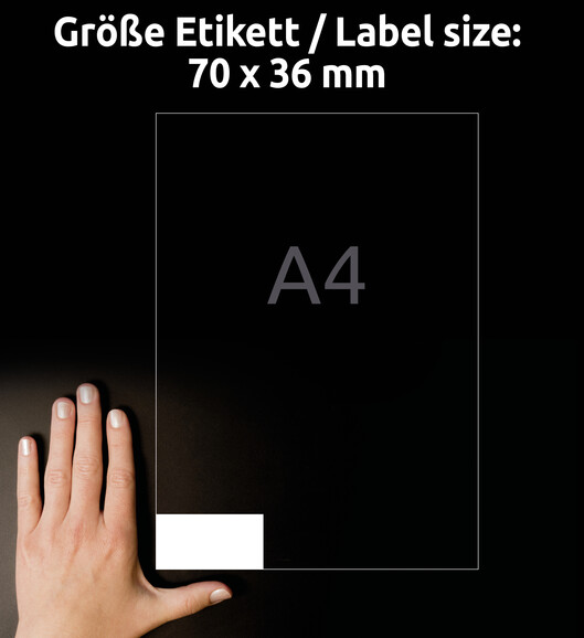 Universaletiketten LR 3475 Recycling 70 x 36 mm, Art.-Nr. LR3475 - Paterno B2B-Shop
