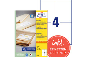 Universaletiketten LR 3483 Recycling 105 x 148mm, Art.-Nr. LR3483 - Paterno B2B-Shop