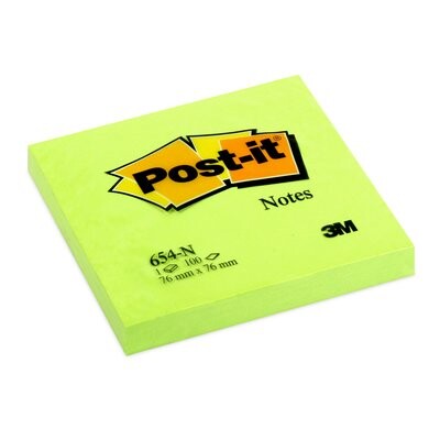 Haftnotizen Post It 76x76mm neongrün, Art.-Nr. 654NEON-NEGN - Paterno B2B-Shop Haftnotizen Post It 76x76mm neongrün, Art.-Nr. 654NEON-NEGN - Paterno B2B-Shop