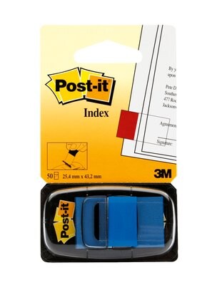 Haftstreifen Post-it Index 25,4x43,7mm blau, Art.-Nr. 680-BL - Paterno B2B-Shop Haftstreifen Post-it Index 25,4x43,7mm blau, Art.-Nr. 680-BL - Paterno B2B-Shop