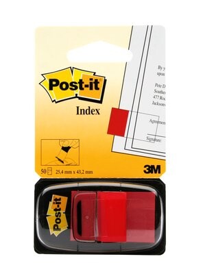 Haftstreifen Post-it Index 25,4x43,7mm rot, Art.-Nr. 680-RT - Paterno B2B-Shop Haftstreifen Post-it Index 25,4x43,7mm rot, Art.-Nr. 680-RT - Paterno B2B-Shop