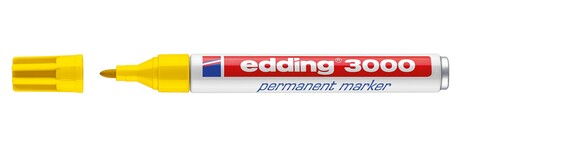 Marker Edding 3000 gelb permanent, Art.-Nr. 3000-GE - Paterno B2B-Shop