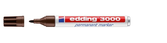 Marker Edding 3000 dunkelbraun permanent, Art.-Nr. 3000-DBR - Paterno B2B-Shop
