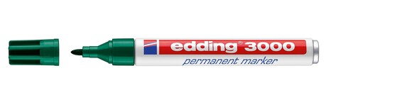 Marker Edding 3000 grün permanent, Art.-Nr. 3000-GN - Paterno B2B-Shop