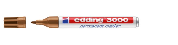 Marker Edding 3000 ocker perrmanent, Art.-Nr. 3000-OC - Paterno B2B-Shop
