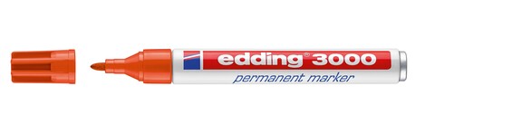Marker Edding 3000 orange permanent, Art.-Nr. 3000-OR - Paterno B2B-Shop