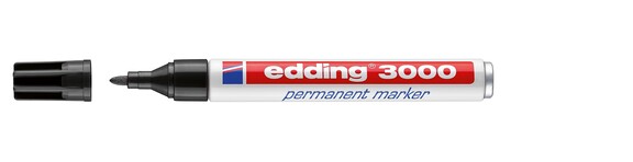 Marker Edding 3000 schwarz permanent, Art.-Nr. 3000-SW - Paterno B2B-Shop