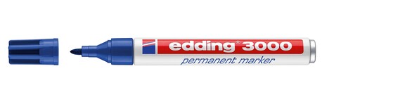 Marker Edding 3000 blau permanent, Art.-Nr. 3000-BL - Paterno B2B-Shop