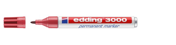 Marker Edding 3000 karminrot permanent, Art.-Nr. 3000-KMRT - Paterno B2B-Shop
