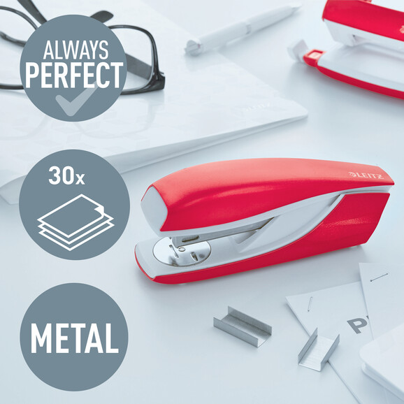 Heftgerät Leitz NeXXt WOW rot, Art.-Nr. 5502-00-RT - Paterno B2B-Shop