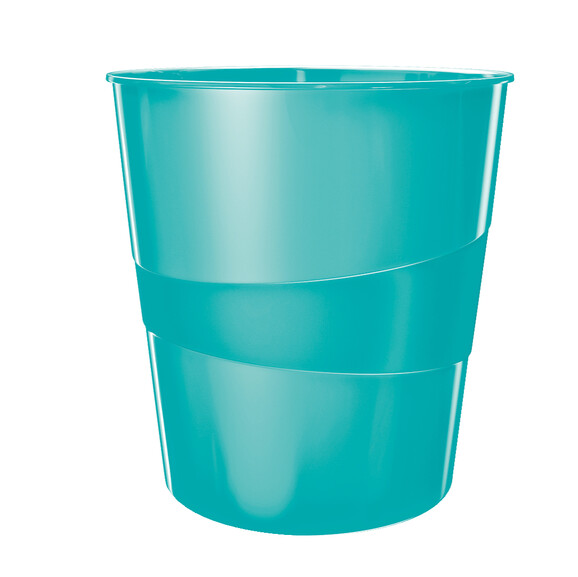 Papierkorb Leitz WOW 15L eisblau metallic, Art.-Nr. 527810-EBME - Paterno B2B-Shop