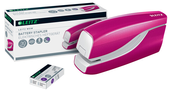 Heftgerät Leitz NeXXt WOW elektr. pinkmet., Art.-Nr. 556610-PIME - Paterno B2B-Shop