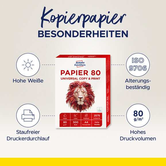 Kopierpapier Zweckform Eco A4 80 gr. weiss, Art.-Nr. 2575ZWF - Paterno B2B-Shop