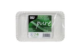 Pappteller &amp;quot;pure&amp;quot; eckig 10 cm x 16 cm weiss, Art.-Nr. 05148 - Paterno B2B-Shop
