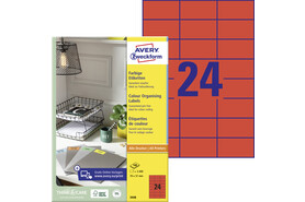 Kopieretiketten ZWF 70 x 37 mm, rot, Art.-Nr. 3448ZWF - Paterno B2B-Shop