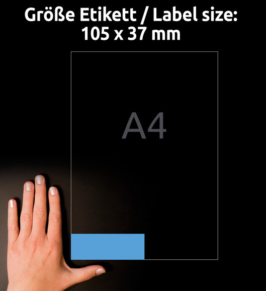 Kopieretiketten ZWF 105 x 37 mm, blau, Art.-Nr. 3453ZWF - Paterno B2B-Shop