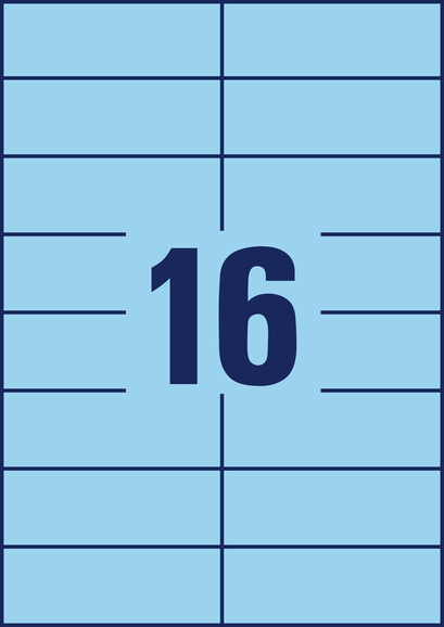 Kopieretiketten ZWF 105 x 37 mm, blau, Art.-Nr. 3453ZWF - Paterno B2B-Shop