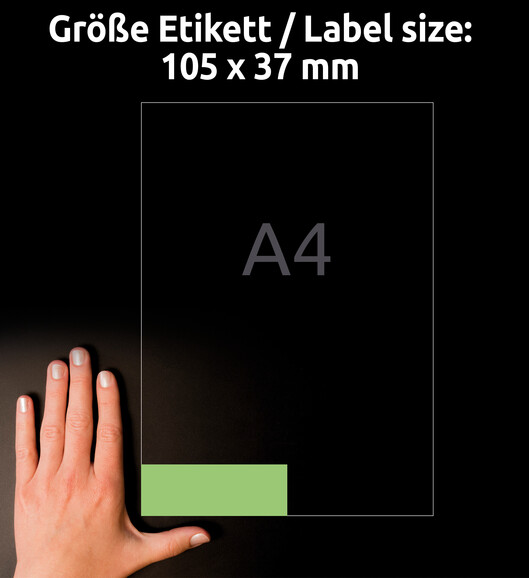 Kopieretiketten ZWF 105 x 37 mm, grün, Art.-Nr. 3454ZWF - Paterno B2B-Shop