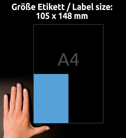 Kopieretiketten ZWF 105 x 148 mm, blau, Art.-Nr. 3457ZWF - Paterno B2B-Shop