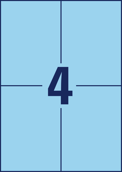 Kopieretiketten ZWF 105 x 148 mm, blau, Art.-Nr. 3457ZWF - Paterno B2B-Shop