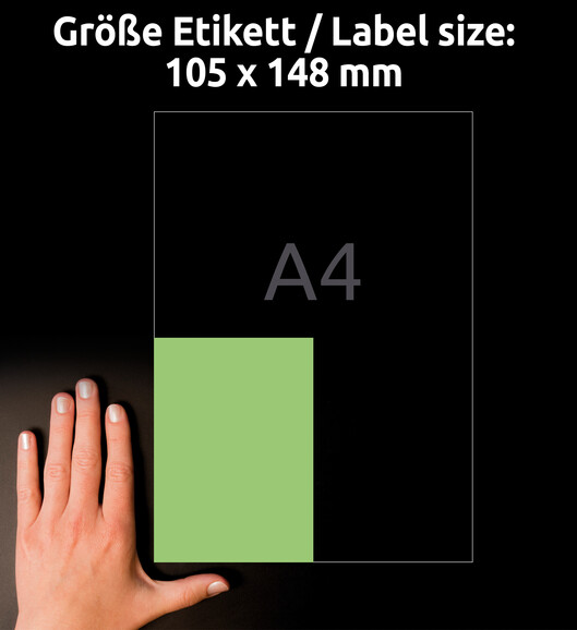 Kopieretiketten ZWF 105 x 148 mm, grün, Art.-Nr. 3458ZWF - Paterno B2B-Shop