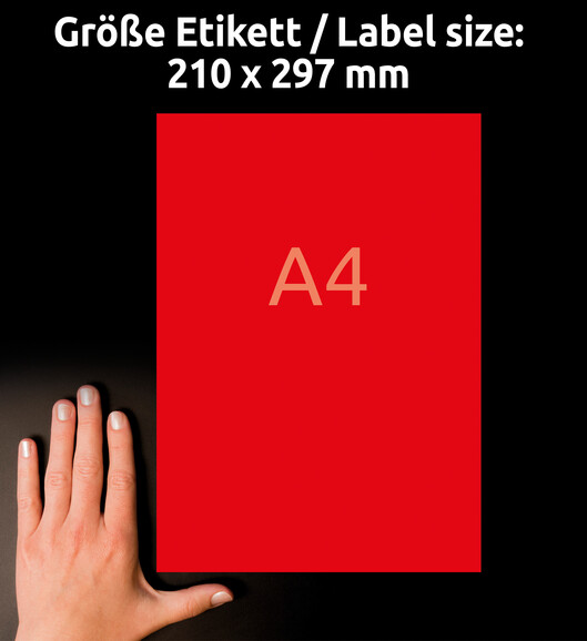Kopieretiketten ZWF 210 x 297 mm, rot, Art.-Nr. 3470ZWF - Paterno B2B-Shop