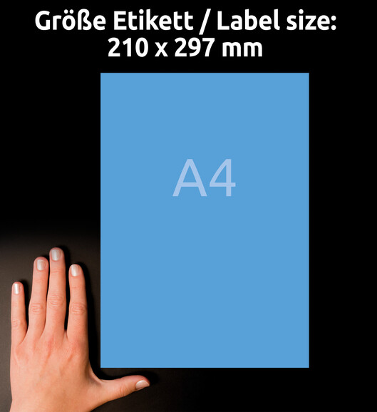 Kopieretiketten ZWF 210 x 297 mm, blau, Art.-Nr. 3471ZWF - Paterno B2B-Shop