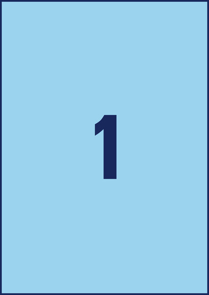 Kopieretiketten ZWF 210 x 297 mm, blau, Art.-Nr. 3471ZWF - Paterno B2B-Shop