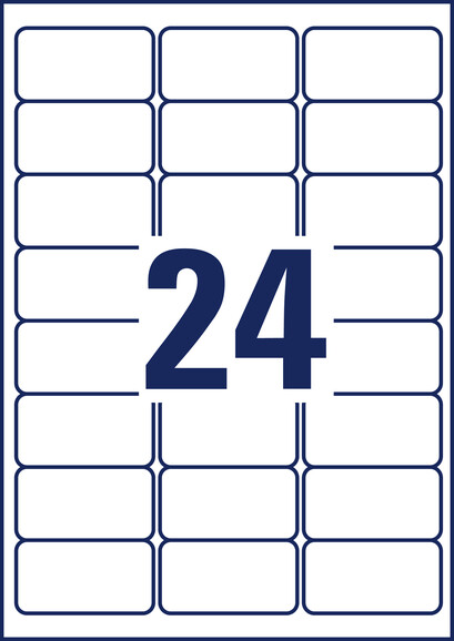 Etiketten ZWF 63,5 x 33,9 mm, Art.-Nr. J4773-10 - Paterno B2B-Shop