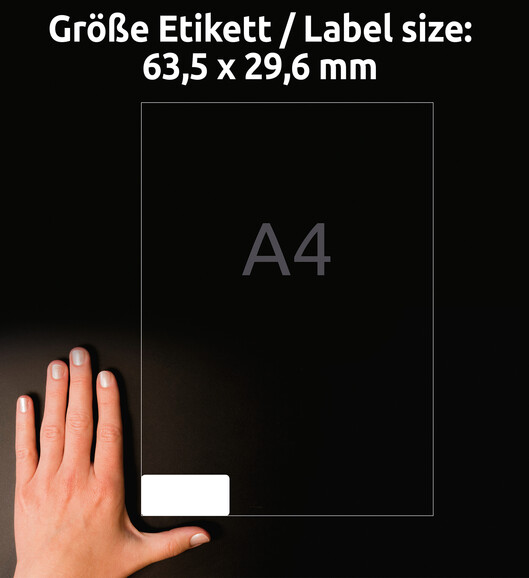 Adressetiketten ZWF 63,5 x 29,6 mm, Art.-Nr. J4792-25 - Paterno B2B-Shop