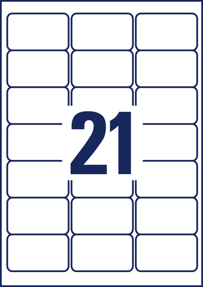 Adressetiketten ZWF 63,5 x 38,1 mm, Art.-Nr. J8160-10 - Paterno B2B-Shop