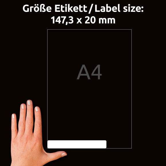 Kopieretiketten 147,3 x 20 mm ST+L 25KP, Art.-Nr. L4746REV-25 - Paterno B2B-Shop