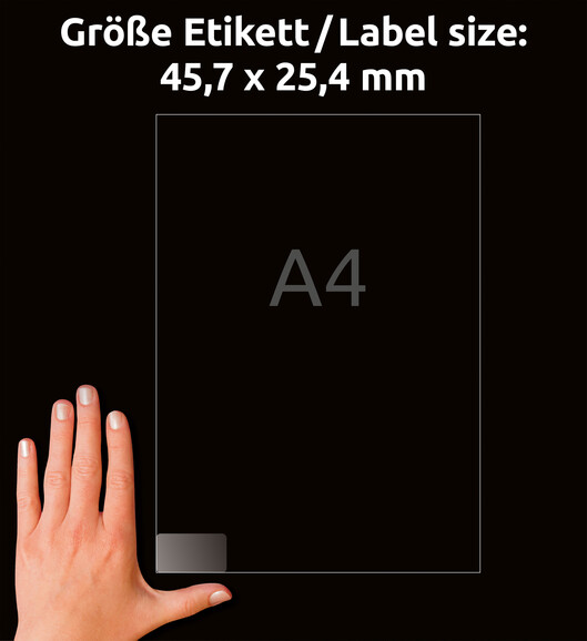 Adressetiketten ZWF 45,7 x 25,4 mm transparent, Art.-Nr. L4770-25 - Paterno B2B-Shop