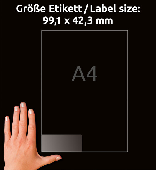 Adressetiketten ZWF 99,1 x 42,3 mm transparent, Art.-Nr. L4772-25 - Paterno B2B-Shop