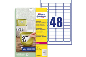 Wetterfeste-Etiketten ZWF ablösb. 45,7x21,2mm, Art.-Nr. L4778REV-20 - Paterno B2B-Shop