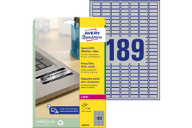 Etiketten ZWF Typenschild 25,4 x 10 mm silber, Art.-Nr. L6008-20 - Paterno B2B-Shop