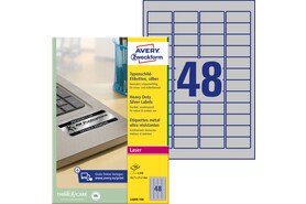 Etiketten ZWF Typenschild 45,7 x 21,2 mm silber, Art.-Nr. L6009-100 - Paterno B2B-Shop