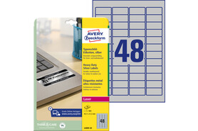 Etiketten ZWF Typenschild 45,7 x 21,2 mm silber, Art.-Nr. L6009-20 - Paterno B2B-Shop