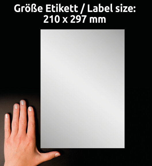 Etiketten ZWF Typenschild 210x297 mm silber, Art.-Nr. L6013-20 - Paterno B2B-Shop