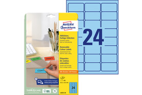 Etiketten ZWF 63,5 x 33,9 mm, blau, Art.-Nr. L6032-20 - Paterno B2B-Shop